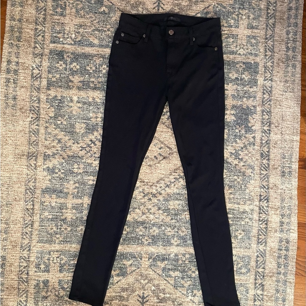 7 for all mankind women’s size 25 dark navy stretchy super-skinny jeggings